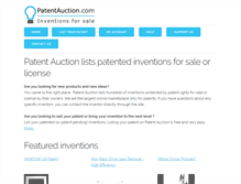 Tablet Screenshot of patentauction.com